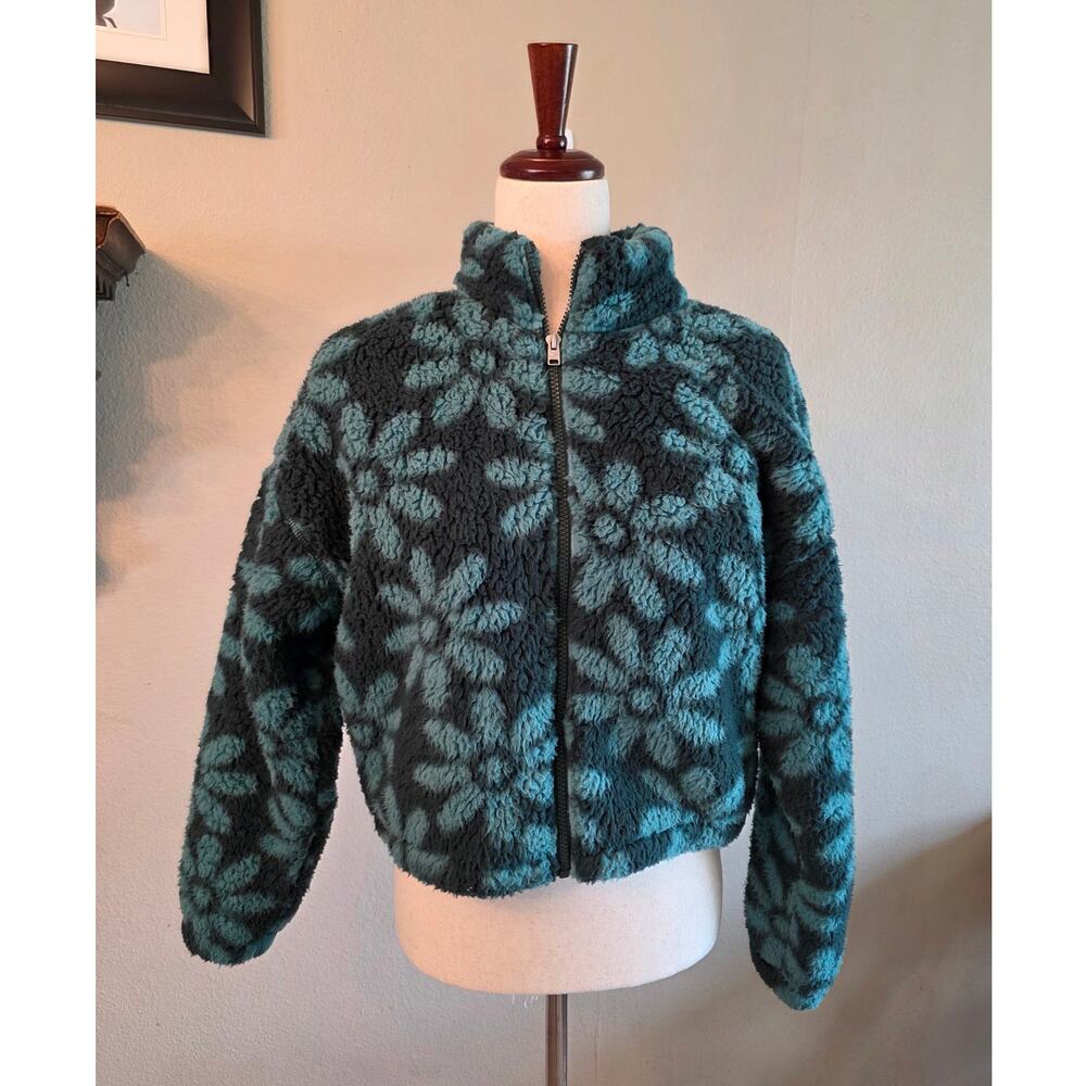 Hollister Sherpa Full Zip Jacket SZ Small